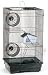 Blue Ribbon 3-Level Small Animal Cage, 14.3-Inch by 11.3-Inch by 25-Inch, Black/Smoke