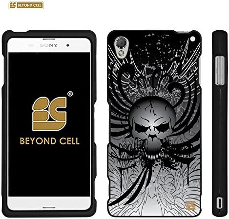 Spots8« For Sony Xperia Z3 ( T-Mobile ) Glossy Image Graphic Designs 2 Piece Snap On Images Cellphone Cell Phone Hard Protect Case Cover - black Skull Head Design