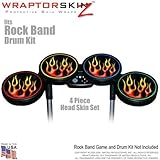 Metal Flames Skin by WraptorSkinz fits Rock Band Drum Set for Nintendo Wii, XBOX 360, PS2 & PS3 (DRU