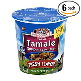 Dr. McDougall's Right Foods Vegan Tamale Soup with Baked Chips, 2.4-Ounce Cups (Pack of 6)