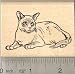 burmese16 - Tonkinese Cat Rubber Stamp