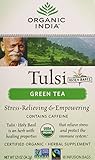 Organic India Tulsi Green Tea, 18-Count Teabags (Pack of 6)