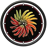 HOT PEPPERS Wall Clock sauce red chili pepper cayenne