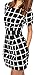 Baifern Women's Fashion Plaid Printed Short Sleeve Office Party Dress