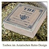 Große Holz Teebox - 'Kolonial 1668' - 9 Fächer - Aufbewahrung für Tee - Teekiste - Teedose