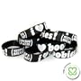 Keep-A-Breast 1 Inch I Love Boobies Bracelet Black/White