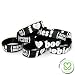 Keep-A-Breast 1 Inch I Love Boobies Bracelet Black/White
