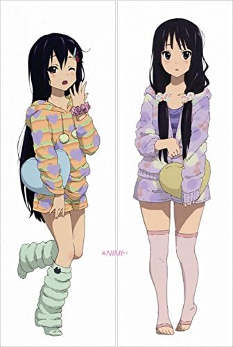 easyLife Fashion Anime Dakimakura Hugging Cover Hd Japanese Anime Pillow Case 150Cm X 50Cm Peach Skin Akiyama Mio, K-On Lovely Anime Gif