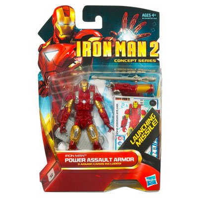 Iron Man 2 Movie Concept Series 4 Inch Action Figure Iron Man Power Assault Armor