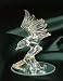 Glass Eagle On Branch Collectible Decoration Design Figurine Statue