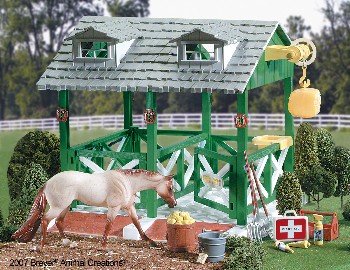 Childrens Toyshop  Sporting Goods : Breyer Classic Two Horse Wash Stall (690)