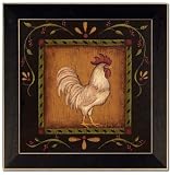 Set of 2 Chicken Rooster Framed Art Print Kitchen Decor