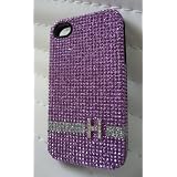KIP-082 iHand ﾃﾞｺｼﾞｪﾘｰｹｰｽ ﾊﾟｰﾌﾟﾙHｱｯｼｭ/iPhone4/4S用/ｷﾗｷﾗ ｽﾄｰﾝ PURPLE