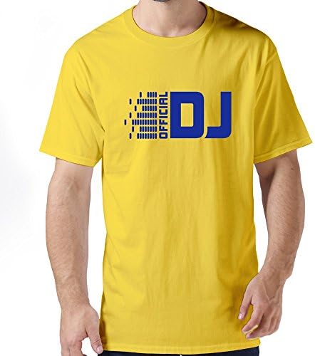 EnHui Design Men Official Dj Slim Fit T Shirt Medium Yellow