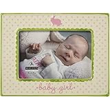 Malden International Designs Ceramic Picture Frame, Baby Girl, 4" x 6"