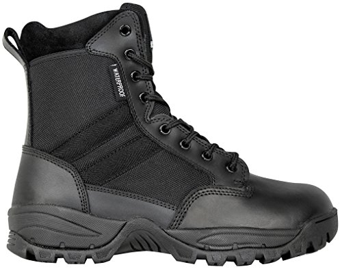 Maelstrom Men's TAC FORCE 8 Inch Waterproof Military Tactical Duty Work Boot with Zipper, Black, 10.5 W US