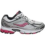 IMAGE OF Saucony Women's Grid Ignition 2 Running Shoe,White/Silver/Pink,6.5 M
