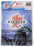 Cartoon Network TV Series Bakugan Battle Brawler Cards Holder - Aquos Blue BAKUBINDER with 4 Ability Cards (3 Exclusive) and 4 Metal Gate Cards (Binder Holds up to 96 Cards)
