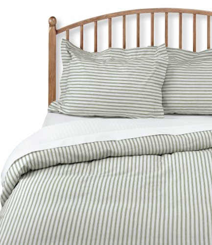 L.L.Bean Ticking Stripe Flannel Comforter Cover King