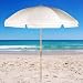 Frankford 7.5 ft Beach Umbrella - Thin White Stripe
