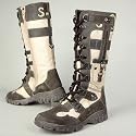 s.OLIVER KIDS Kinder Stiefel, variable Schaftweite, TEX- Membrane, graphite grau-cremeweiss