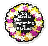 コトワザステッカー/花《逢うのは別れの始め/To Meet is The Begining of Parting》防水加工