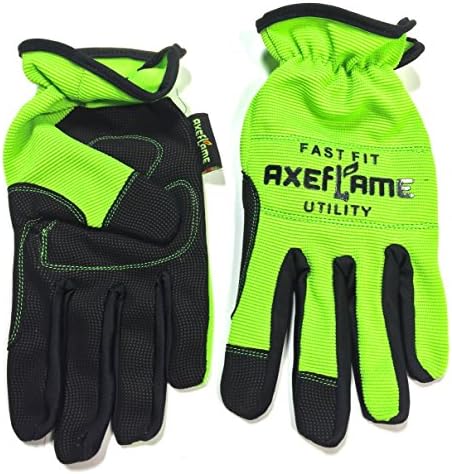 Flex Fit Tactical Utility Gloves, Cut Resistant Synthetic Leather Palms Knuckles Great for Airsoft Mechanics Outdoor Construction Work Motorcycle Flex Grip (Extra Large, green)