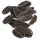 Vintage Bronze Engraved Designs Hinges Cabinet Drawer Jewelry Box Pack Of 20