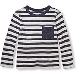 THE CHILDREN'S PLACE(ザ・チルドレンズプレイス) ロングスリーブコントラストポケットストライプトップ タイダル トップス長袖Tシャツ 4歳【並行輸入】