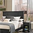 Home Styles Bedford Queen Wood Panel Headboard 2 Piece Bedroom Set in Ebony