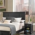 Home Styles Bedford Queen Wood Panel Headboard 2 Piece Bedroom Set in Ebony
