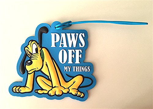 Disney Parks Dog Pluto Paws Off My Things Luggage Suitcase Bag Tag NEW