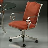 Pastel Furniture AH 160 BS-931 Athena Caster Chair in Brushed Steel