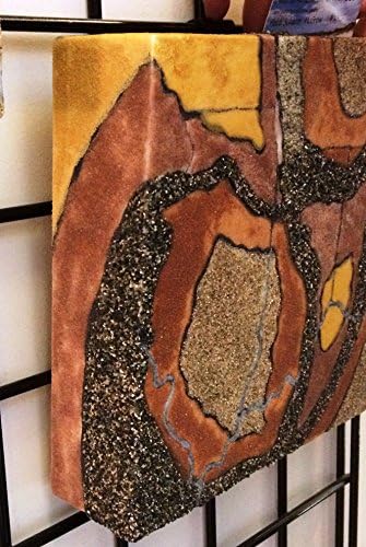 Midwestern Bedrock Geology original sand painting 8x10" with 2" side cradle sand art work Perry County cross section geologic map
