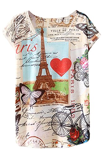 Pink queen women s eiffel tower printed fashion t-shirts