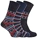 Mens Patterned Cotton Rich Non Elastic Socks (Pack Of 3)