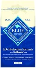 Blue Buffalo Dry Food for Senior Dogs, Chicken and Rice Recipe, 30-Pound Bag