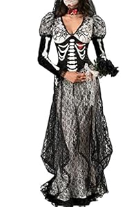 Dear-Lover Women's Super Deluxe Bone Yard Bride Costume One Size Multicoloured