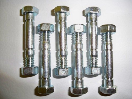 6 Pack - Shear Pins & Nuts for Ariens 510015 - 51001500. Also replaces Snapper 1-3865 - 9-1550