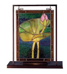 9.5W X 10.5H Waterlily Mini Window Stained Glass Window