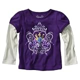 Infant Toddler Girls' Purple Long-sleeve 2fer Princess Tee
