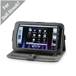 Acase DELL Streak 7 Leather Flip Book Jacket/folio for for DELL Streak 7 WiFi and WiFi +4G (Black)