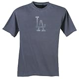 MLB Men's Los Angeles Dodgers Big Time Play Short Sleeve Pigment Dye Tee (Pigment Denim, Medium)