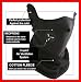 Black Neoprene Winter Snowboard Ski Half Face Mask Soft Cotton Fleece Neck Ear Warmer Protection Vented Fitted Velcro Adjustable Close Biker Motorcycle Facemask