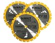 DEWALT 7 1/4" 24 TOOTH CIRCULAR SAW BLADES DW3178 (3 Pack)