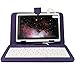 Yuntab 7 inch Google Android Tablet PC Dual Core and Dual Camera White Tablet with Purple Keyboard Case