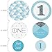 Big Dot of Happiness 1st Birthday Boy - Fun to be One - First Birthday Party Giant Circle Confetti - Party Decorations - Large Confetti 27 Count