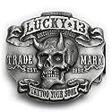 Lucky 13 Booze, Bikes and Broads Bic Lighter Holder Belt Buckle w/ Bottle Opener