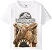 Jurassic World Little Boys' Short Sleeve T-Shirt Shirt, White, 7