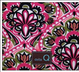 Della Q Lily Combo Raspberry Martini Stripe Knitting Needle Case Circular Straight 101-1